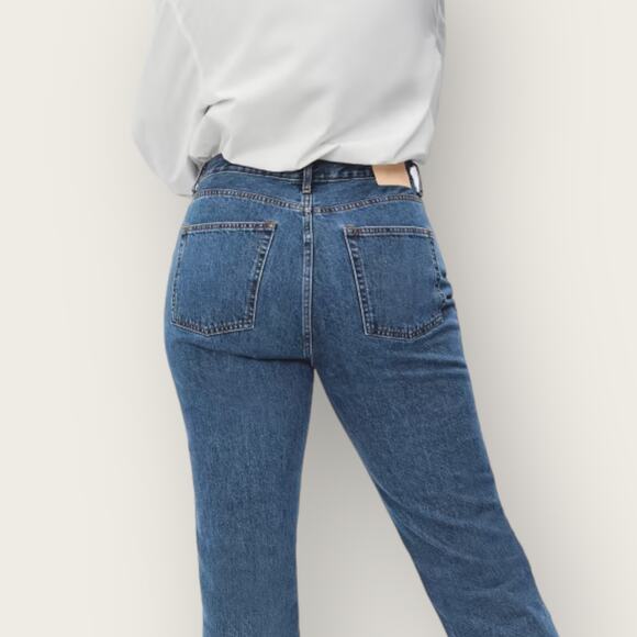 Everlane Curvy 90s Cheeky Straight Jeans | Waist 23 Crop | Blue Y2K Mom 80s 90s - Picture 7 of 11